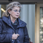 María José Alcón, tras declarar como cómplice en el Caso Taula, en noviembre del 2017.