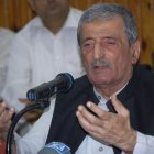 El ministro de Ferrocarriles, Ghulam Ahmed Bilour, el día que ofreció la recompensa.