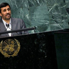 El presidente iraní, Mahmud Ahmadineyad, en una Asamblea General de la ONU.