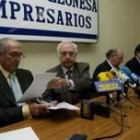 Representantes de las organizaciones empresariales que suscribieron el pacto por el Bierzo