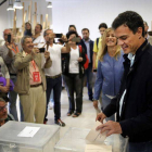 El secretario general del PSOE, Pedro Sánchez, ha ejercido su derecho a voto en las elecciones del 24M.