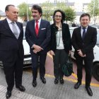 Arias, Suárez Quiñones, Mata y Folgueral, ayer en Ponferrada.
