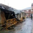 La imagen muestra la zona del mesón desalojado ayer viernes