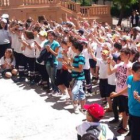 Los niños de La Asunción, en un momento de la jornada de despedida del curso.