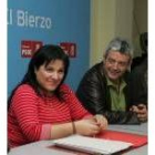 Rosa Mansilla y el secretario provincial del PSOE, Miguel Martínez