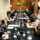 El presidente andaluz, Manuel Chaves, se reunió con el comité de Delphi