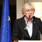 Clara Ponsatí, durante un acto en Bruselas.