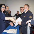 Un momento del acto de homenaje celebrado ayer en León. DL