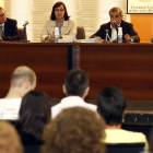Un momento del acto de clausura del curso de la Uned en La Bañeza.