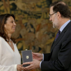 Rajoy durante la entrega de la Medalla de la Orden del Mérito Constitucional.