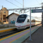 Tren estacionado en el apeadero de Veguellina. DL