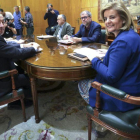 Apertura de la mesa del diálogo social entre patronal y sindicatos, con la ministra Báñez.