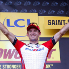 Kristoff celebra su victoria en la etapa del Tour.
