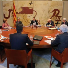 El president en funciones, Artur Mas, en una reciente reunión con su consell de Govern.