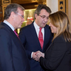 Susana Díaz junto a Antonio Silván y Juan Martínez Majo