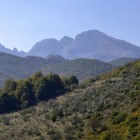 Panorámica del macizo de Mampodre, en la reserva regional de caza con el mismo nombre.