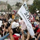 Miles de londinenses celebraron el triunfo en Trafalgar Square