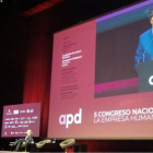 Intervención de Goirigolzarri en el congreso de la APD en Barcelona.