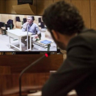Francisco Granados, exnúmero dos del PP de Madrid, declara por videoconferencia desde la cárcel ante la comisión de investigación de la Asamblea de Madrid sobre el espionaje político en la comunidad.