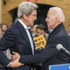 Biden y Kerry durante la campaña de las presidenciales. JIM LO SCALZO