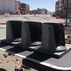 Una imagen de archivo de las obras de urbanización de la travesía.