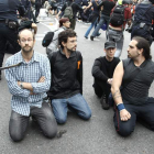 Varios participantes en la manifestación ‘Rodea al Congreso’ el 25-S en Madrid.