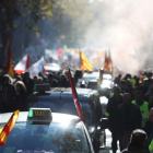 Miles de taxistas de toda España participaron ayer en la protesta de Madrid. J.J.GUILLEN