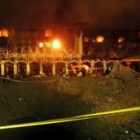 El hotel corre el riesgo de derrumbarse a consecuencia del incendio causado por la explosión