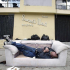 El sector de Skid Row, en el centro de la ciudad y donde se concentra al mayor número de personas sin hogar.