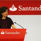 Ana Botín, presidenta del Banco Santander, en la presentación de las cifras de la entidad el pasado mes de enero.