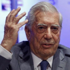 Vargas Llosa, durante un acto en Madrid, el año pasado.