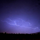 Tormenta sobre Ponferrada la pasada semana