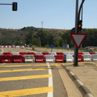Las obras de la rotonda de Carrefour, paralizadas desde su comienzo, el día 4 de febrero.