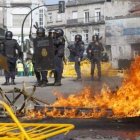 Las calles de Vigo registraron duros enfrentamientos.