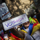 Una de las últimas manifestaciones de apoyo a la consulta en Cataluña. QUIQUE GARCÍA