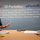 Pablo Iglesias, secretario general de Podemos, durante la entrevista concedida a EL PERIÓDICO.