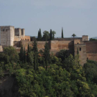 Vista panorámica del palacio nazarí de la Alhambra de Granada