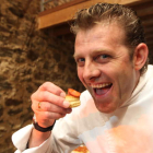 El reconocido cocinero, director del programa «El cuaderno del chef» de TV Castilla y León, Pedro Mario Pérez, ayer en el castillo.
