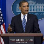 Barack Obama en una rueda de prensa.