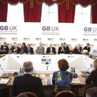 Un momento de la reunión de los ministros de Exteriores del G8.
