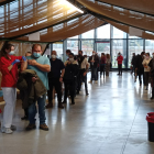 Vacunación esta mañana en el Palacio de Congresos. MARCIANO PÉREZ