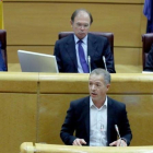 El presidente del Senado, Ander Gil, durante una intervención en la Cámara Baja. DL