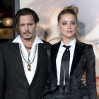 Johnny Depp y Amber Heard durante una premiere en Los Ángeles.