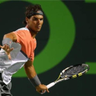 Rafael Nadal jugando contra Fabio Fognini en el Masters 1.000 de Miami.