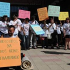 Un grupo de afectados se manifestó en León en septiembre del año pasado.