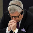 Ryszard Czarnecki, el vicepresidente cesado, en la sesión del Parlamento Europeo en Estrasburgo.