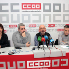 El informe se presentó ayer en la sede de CC OO en León. PEIO GARCÍA