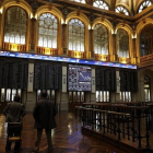 Interior de la Bolsa de Madrid.