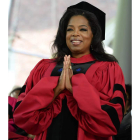 Oprah Winfrey, en la ceremonia de graduación de Harvard, en Cambridge.