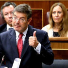 El ministro de Justicia, Rafael Catalá, en el pleno del Congreso.